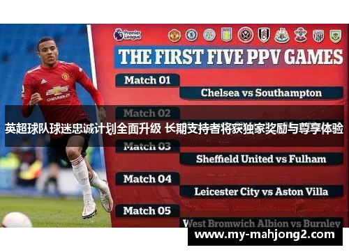 英超球队球迷忠诚计划全面升级 长期支持者将获独家奖励与尊享体验 英超球队球迷忠诚计划全面升级 长期支持者将获独家奖励与尊享体验